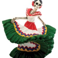 Day of the Dead Dancing Senorita (H: 5.5" x L: 6" x W: 4.5" & 2.25 lbs)