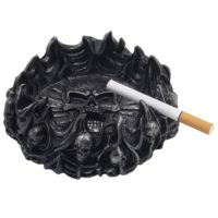 Skulls and Crossbones in Flames Ashtray