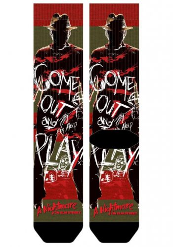 Adult Nightmare on Elm Street Freddy Krueger Sublimated Socks Unisex