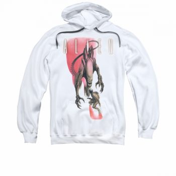 Alien Hoodie Attacking White Sweatshirt Hoody