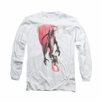 Alien Shirt Attacking Long Sleeve White Tee T-Shirt