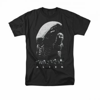 Alien Shirt Black And White Black T-Shirt