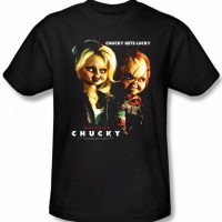 Bride Of Chucky T-shirt Movie Chucky Gets Lucky Adult Black Tee Shirt