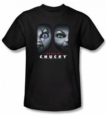 Bride Of Chucky T-shirt Movie Happy Couple Adult Black Tee Shirt