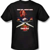 Child's Play 2 T-shirt Movie Chucky's Back Adult Black Tee Shirt