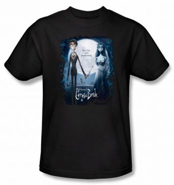 Corpse Bride T-Shirt Warner Bros Movie Poster Adult Black Shirt