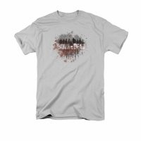 Dawn Of The Dead Shirt Creeping Shadows Adult Silver Tee T-Shirt