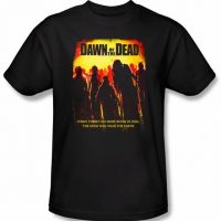 Dawn Of The Dead T-Shirt Movie Title Adult Black Tee Shirt