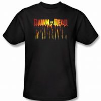 Dawn Of The Dead T-Shirt Walking Adult Black Tee Shirt