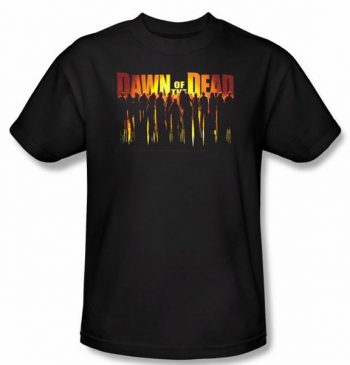 Dawn Of The Dead T-Shirt Walking Adult Black Tee Shirt