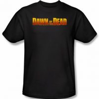 Dawn Of The Dead T-shirt Movie Dawn Logo Adult Black Tee Shirt