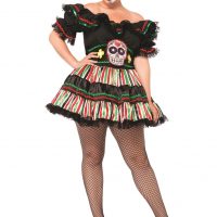 Day of the Dead Doll Adult Womens Plus Size Costume