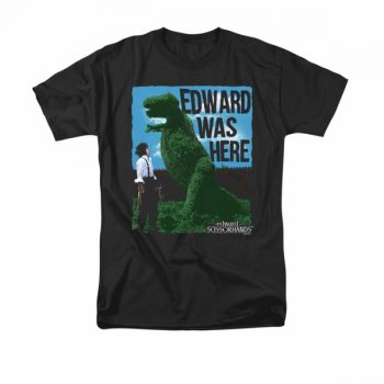 Edward Scissorhands Shirt Edward Was Here Adult Black Tee T-Shirt