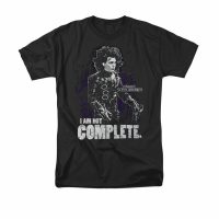 Edward Scissorhands Shirt Not Complete Adult Black Tee T-Shirt