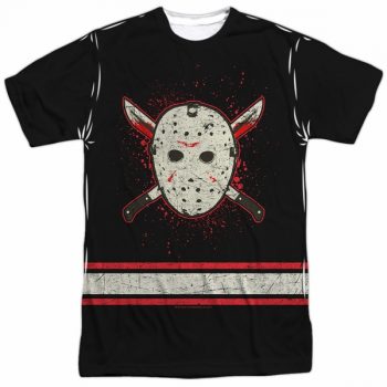 Friday the 13th Shirt Jason Voorhees Jersey Sublimation Shirt Front/Back Print