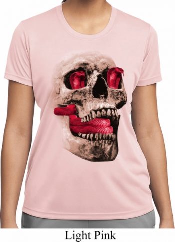 Halloween Cobra Skull Ladies Moisture Wicking Shirt