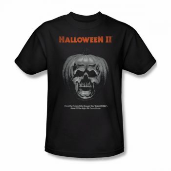 Halloween II Shirt Pumpkin Poster Adult Black Tee T-Shirt