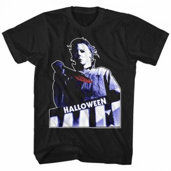 Halloween Shirt Bloody Knife Black T-Shirt