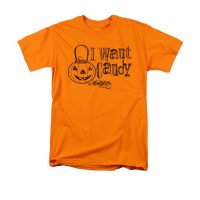 Halloween Shirt I Want Candy Orange T-Shirt