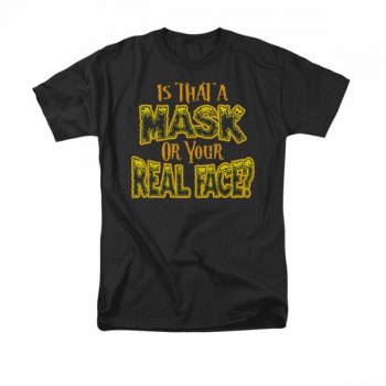 Halloween Shirt Mask Black T-Shirt