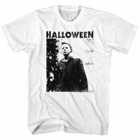 Halloween Shirt Michael Myers Watching White T-Shirt