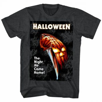 Halloween Shirt The Night He Came Home Black Heather T-Shirt