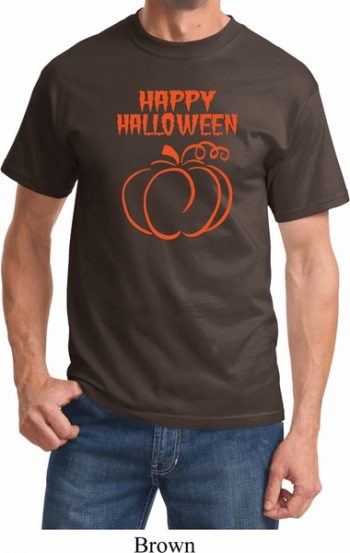 Happy Halloween with Pumpkin Sketch T-shirt