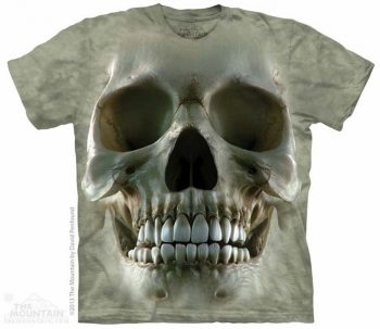 Human Skull Shirt Tie Dye Adult T-Shirt Tee