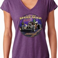 Ladies Frankenstein Tee Frankie's Speed Shop Tri Blend V-neck