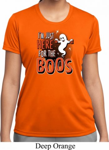 Ladies Halloween Tee I'm Here for the Boos Dry Wicking T-shirt