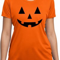 Ladies Shirt Black Jack O Lantern Moisture Wicking Tee T-Shirt