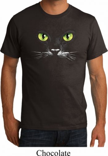 Mens Halloween Shirt Black Cat Organic Tee T-Shirt