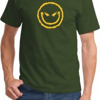 Mens Halloween Shirt Evil Smiley Face Tee T-Shirt