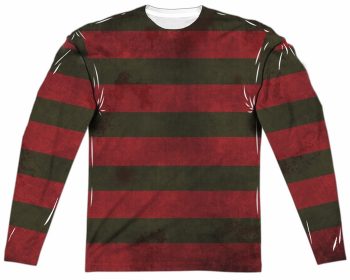 Nightmare On Elm Street Long Sleeve Freddy Sweater Sublimation Shirt Front/Back Print