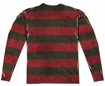 Nightmare On Elm Street Long Sleeve Freddy Sweater Sublimation Shirt Front/Back Print