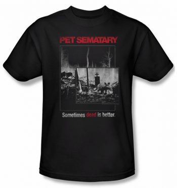 Pet Sematary Shirt Cat Poster Adult Black Tee T-Shirt