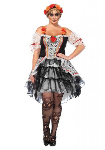 Plus Size Women's Sugar Skull Senorita Costume