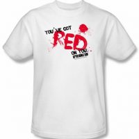 Shaun Of The Dead T-shirt Movie Red On You Adult White Tee Shirt