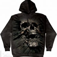 Skull Tearing Through Hoodie Tie Dye Adult Hooded Sweat Shirt Hoody