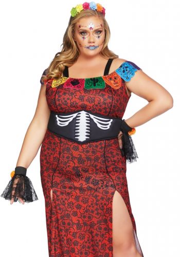 Women's Plus Size Deluxe Day of the Dead Beauty Costume