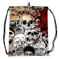 Zombie Skull Cinch Bag