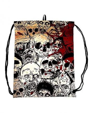 Zombie Skull Cinch Bag