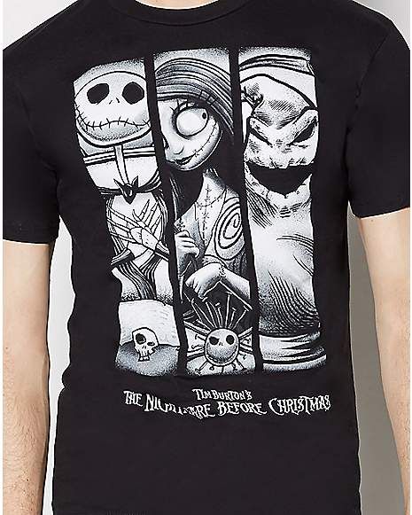 3 Panel Character The Nightmare Before Christmas T Shirt - Disney
