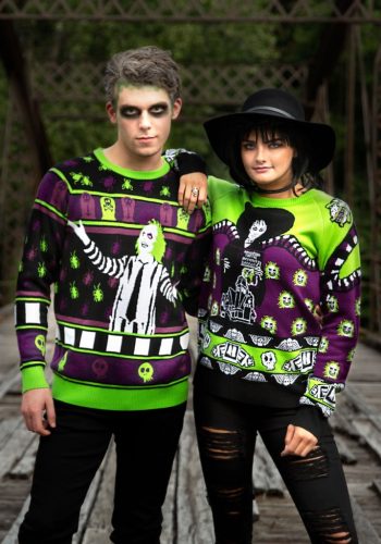 Adult Beetlejuice Lydia Deetz Ugly Halloween Sweater