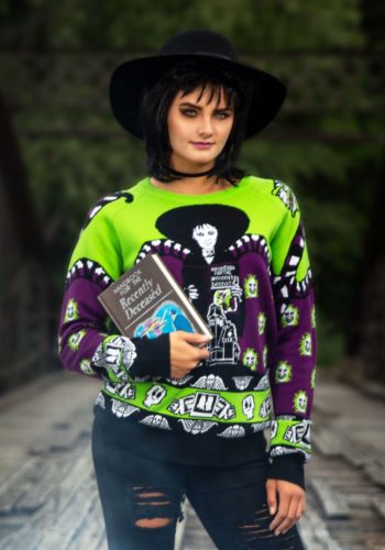 Adult Beetlejuice Lydia Deetz Ugly Halloween Sweater