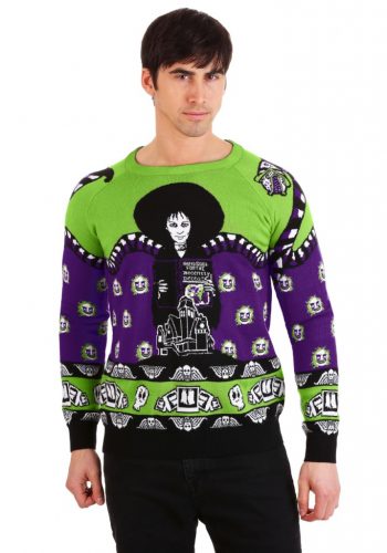 Adult Beetlejuice Lydia Deetz Ugly Halloween Sweater