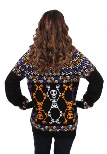 Adult Day of the Dead Dancing Skeletons Ugly Halloween Sweater