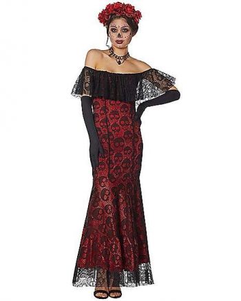 Adult La Catrina Day of the Dead Trumpet Dress Costume