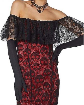 Adult La Catrina Day of the Dead Trumpet Dress Costume