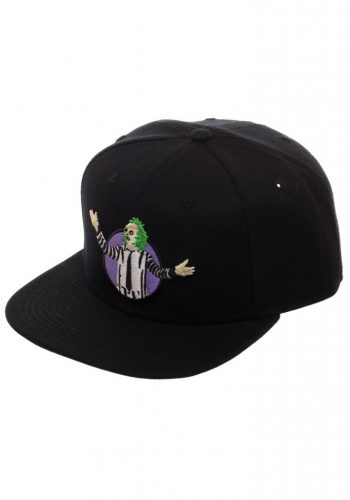 Beetlejuice Black Snapback Hat